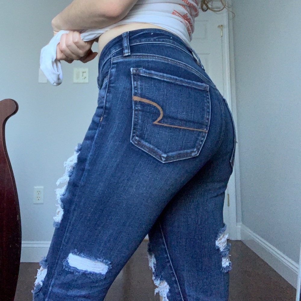 Distressed American Eagle Jeans